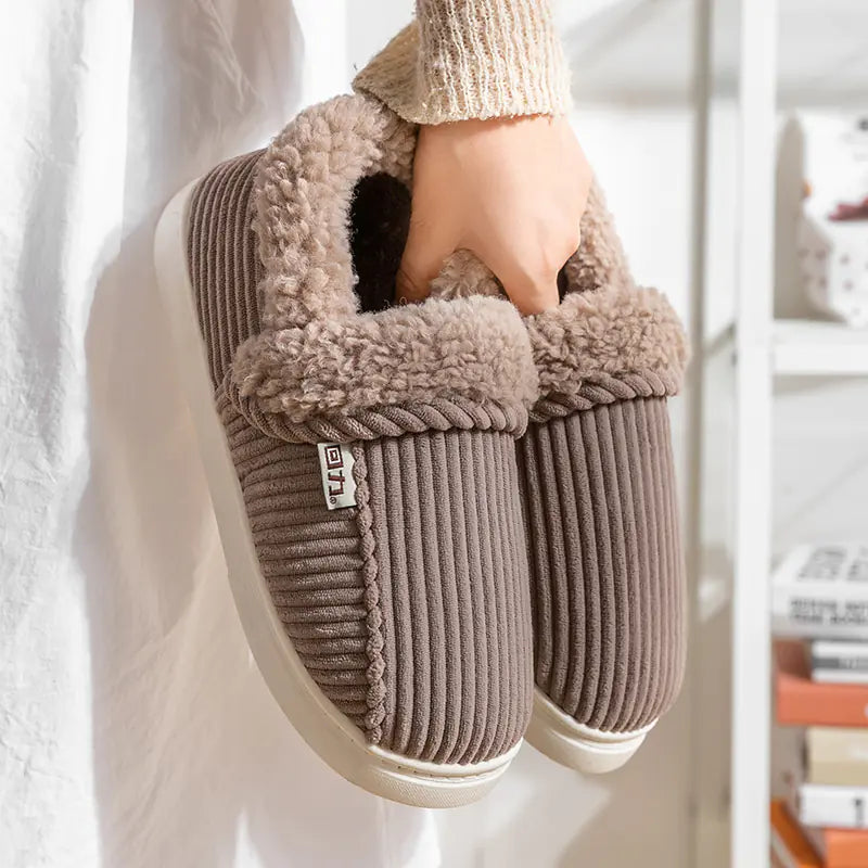 Women's Anti-Slip Cotton Slippers for Home Use