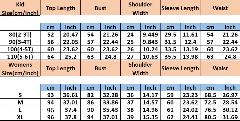 Colorful Checkered Long Sleeve Mother-Daughter Dress