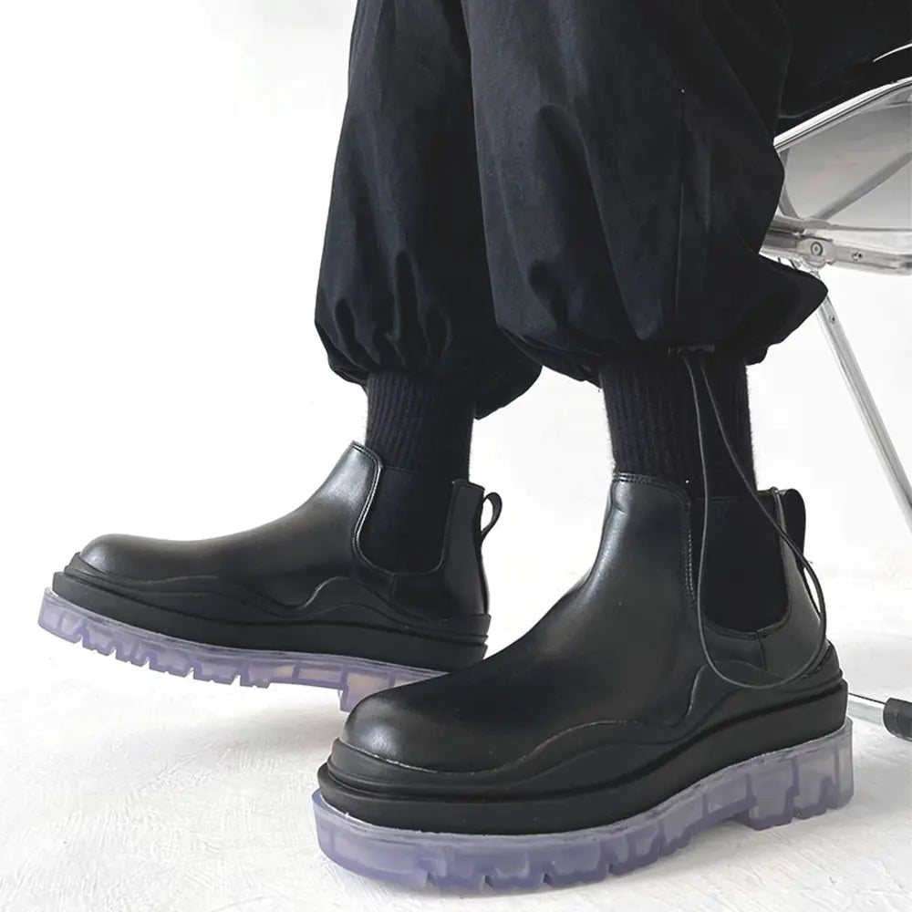 Thick Bottom Short Boots for Street Style Utility