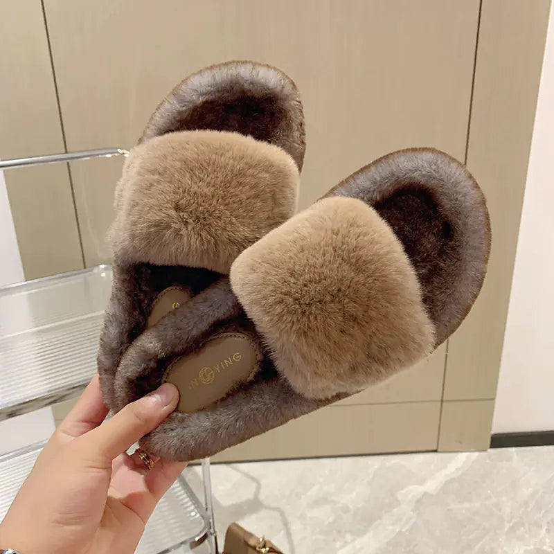 Niche Flat Versatile Casual Mao Slippers Design Sense