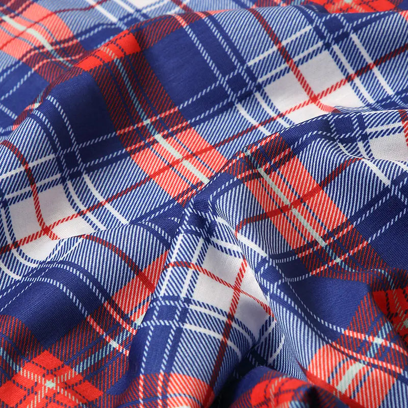 Colorful Checkered Long Sleeve Mother-Daughter Dress