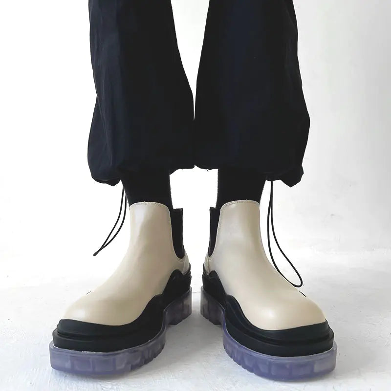 Thick Bottom Short Boots for Street Style Utility