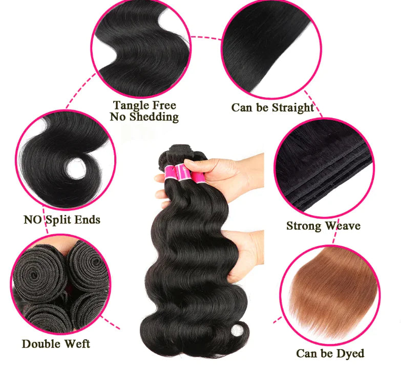 European & American Real Hair Weave Wig - Multiple Lengths