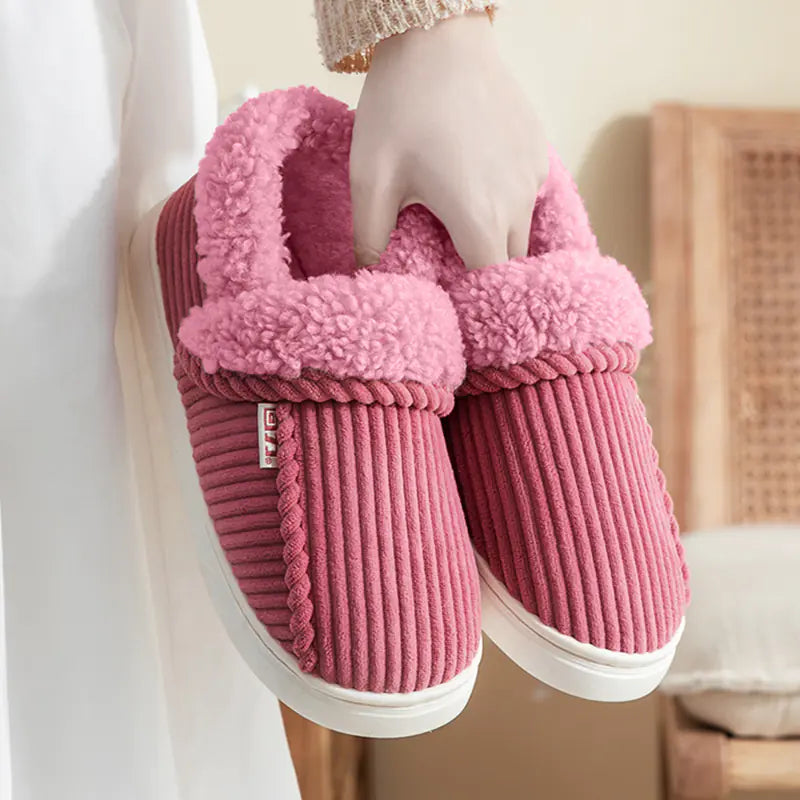 Women's Anti-Slip Cotton Slippers for Home Use