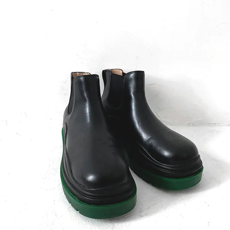 Thick Bottom Short Boots for Street Style Utility