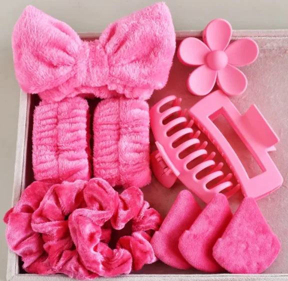 Triangle Thumb Puff Makeup Sponge & Bow Hair Band Set, Assorted Packs