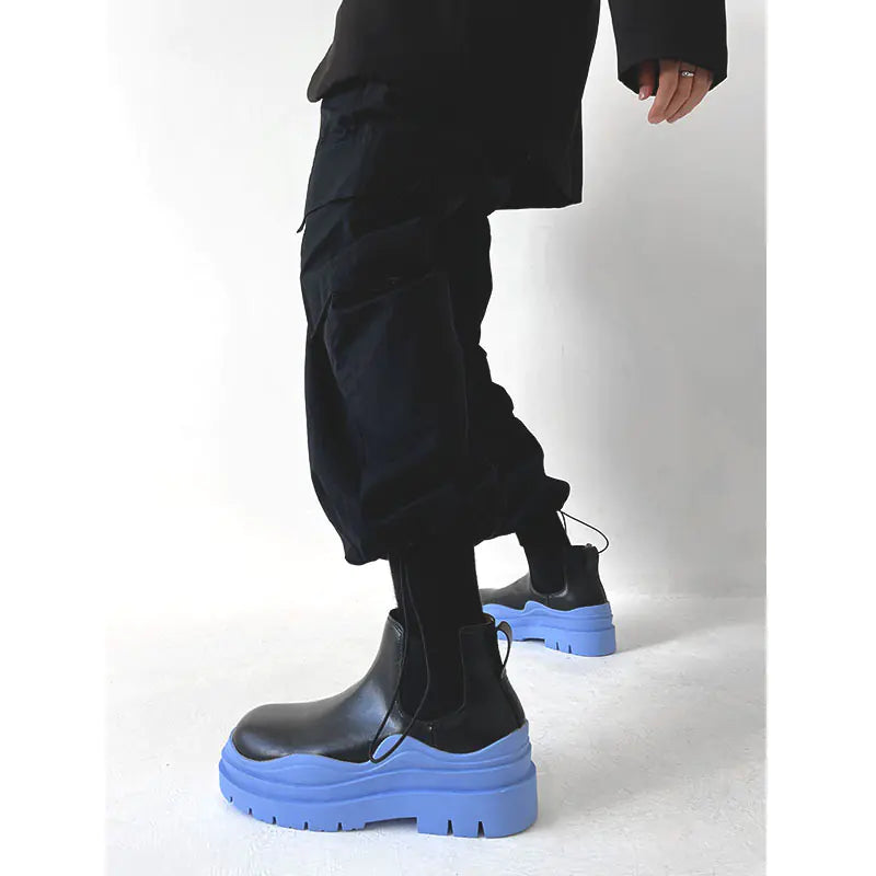 Thick Bottom Short Boots for Street Style Utility