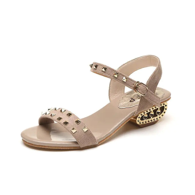 Thick-heeled Roman Shoes for Students