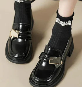 Soft Leather Moccasins and 2024 Black Patent Mary Janes