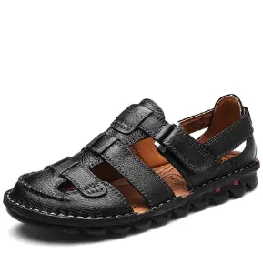 Men's Classic Genuine Leather Sandals (Size 48)