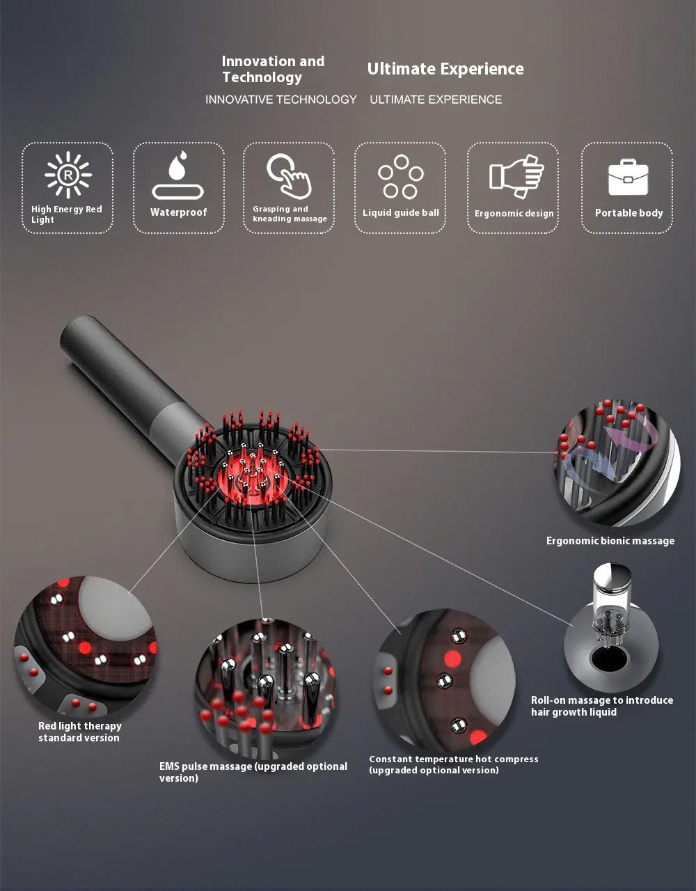 Mo Scalp Massage Red Light Comb