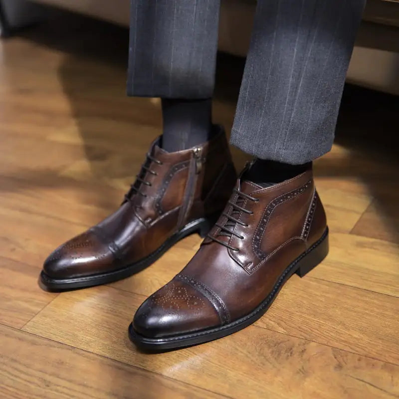 Men's Business Suit Leather Boots