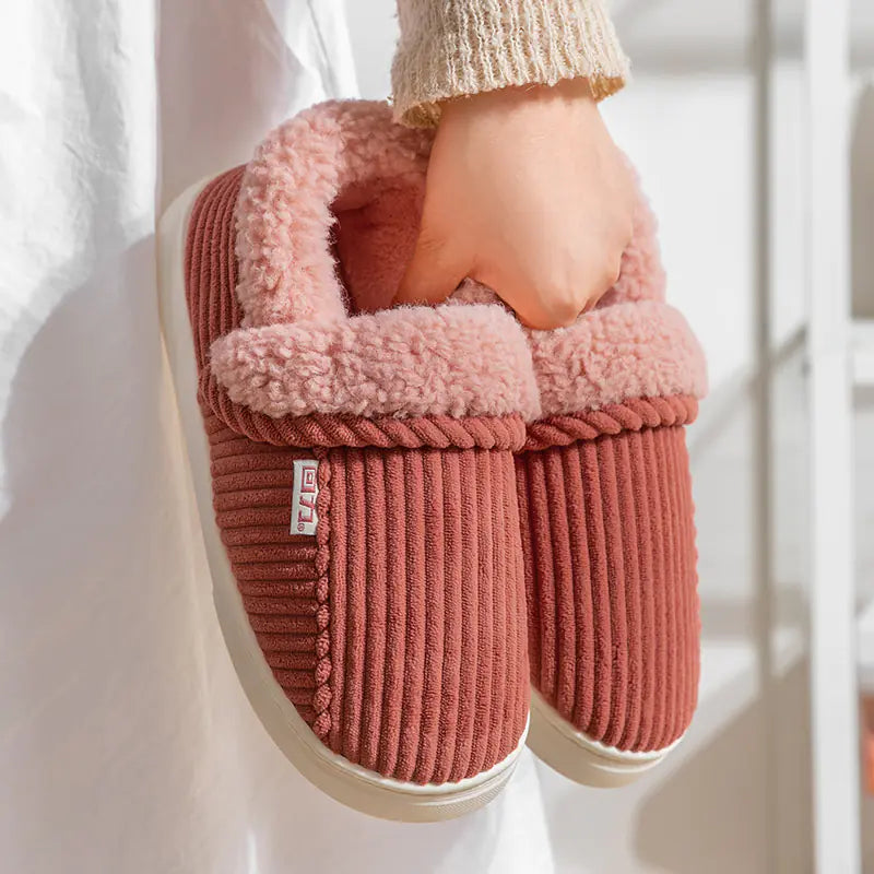 Women's Anti-Slip Cotton Slippers for Home Use