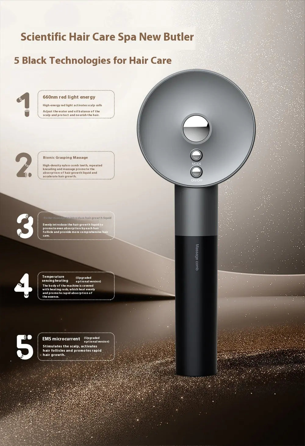 Mo Scalp Massage Red Light Comb