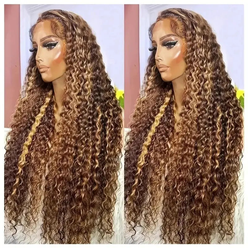 Front Lace Wig Piano Color Long Curly
